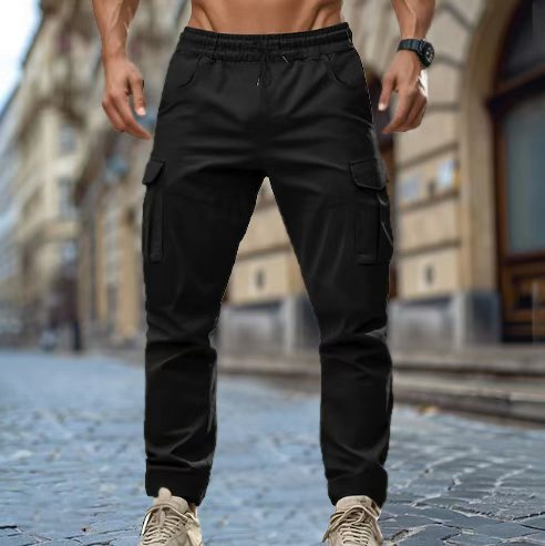 Moderne cargobroek voor heren met tapered fit en zakdetails – AXELON - Glamorix