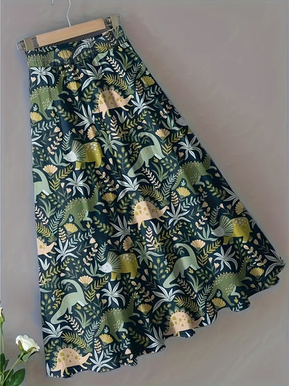Luchtige A-lijn damesrok met elastische tailleband – LOREA SKIRT - Glamorix