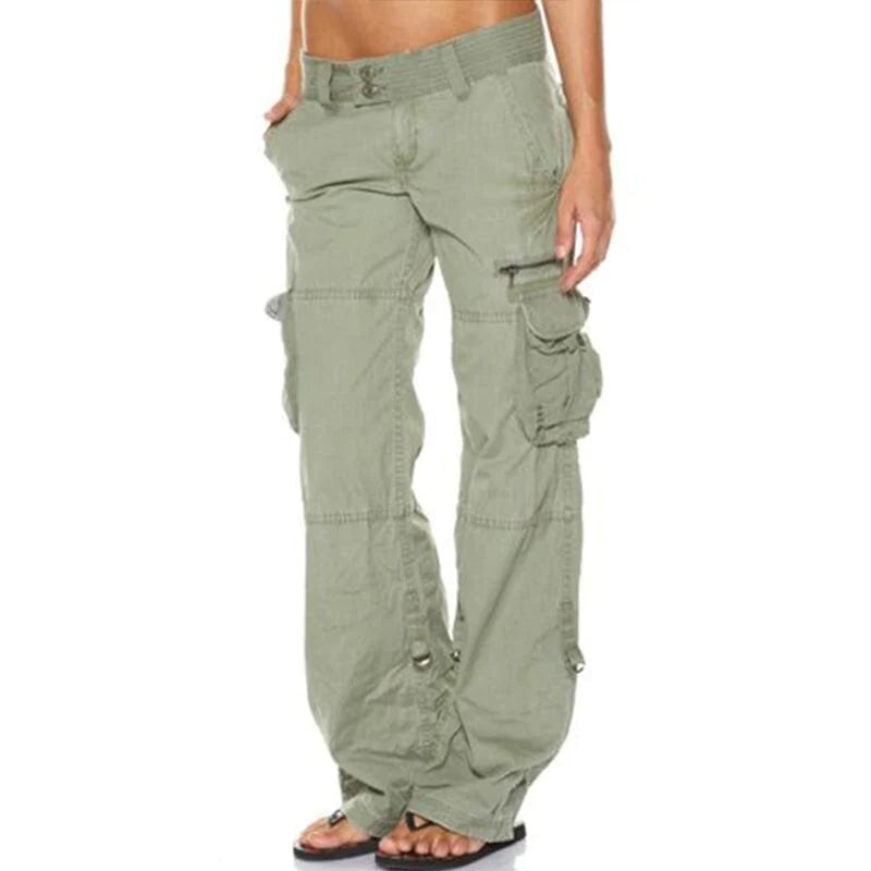Leena - Dames Cargo broek met zakken - Glamorix