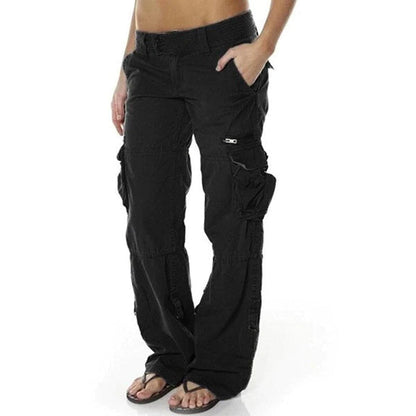 Leena - Dames Cargo broek met zakken - Glamorix