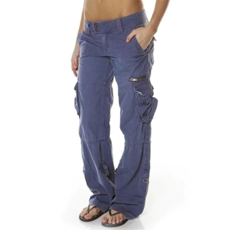 Leena - Dames Cargo broek met zakken - Glamorix