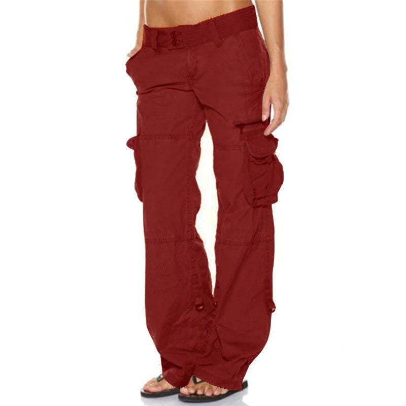 Leena - Dames Cargo broek met zakken - Glamorix