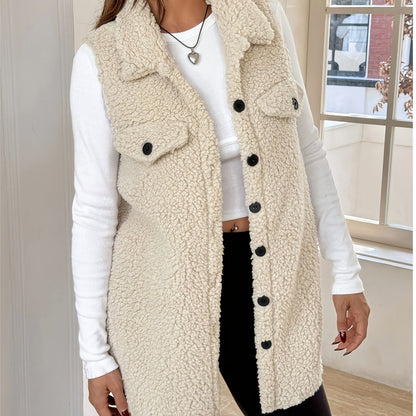 Pluche Vest – Mouwloos Laagje & Warme Zachte Structuur - Glamorix