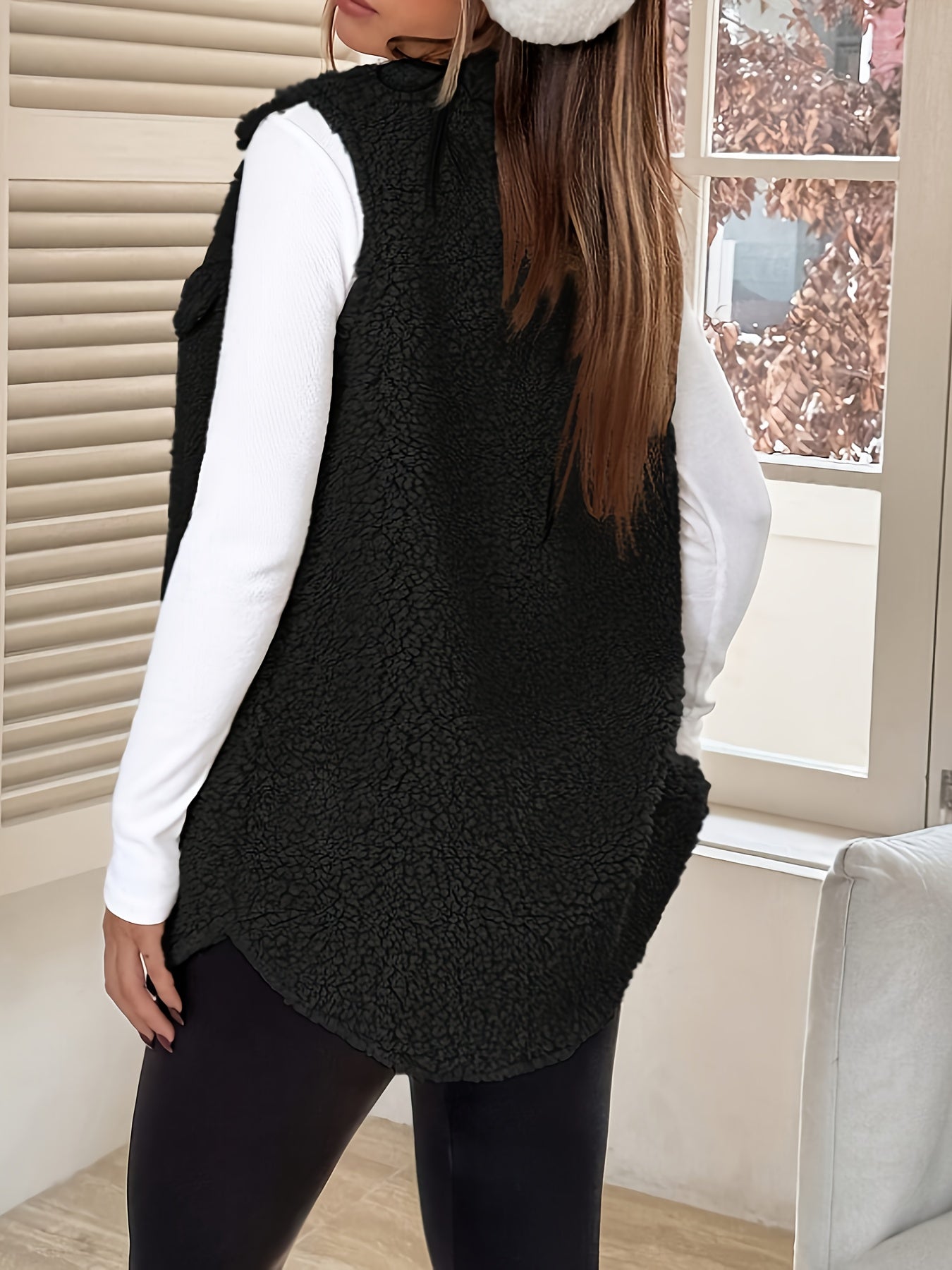 Pluche Vest – Mouwloos Laagje & Warme Zachte Structuur - Glamorix