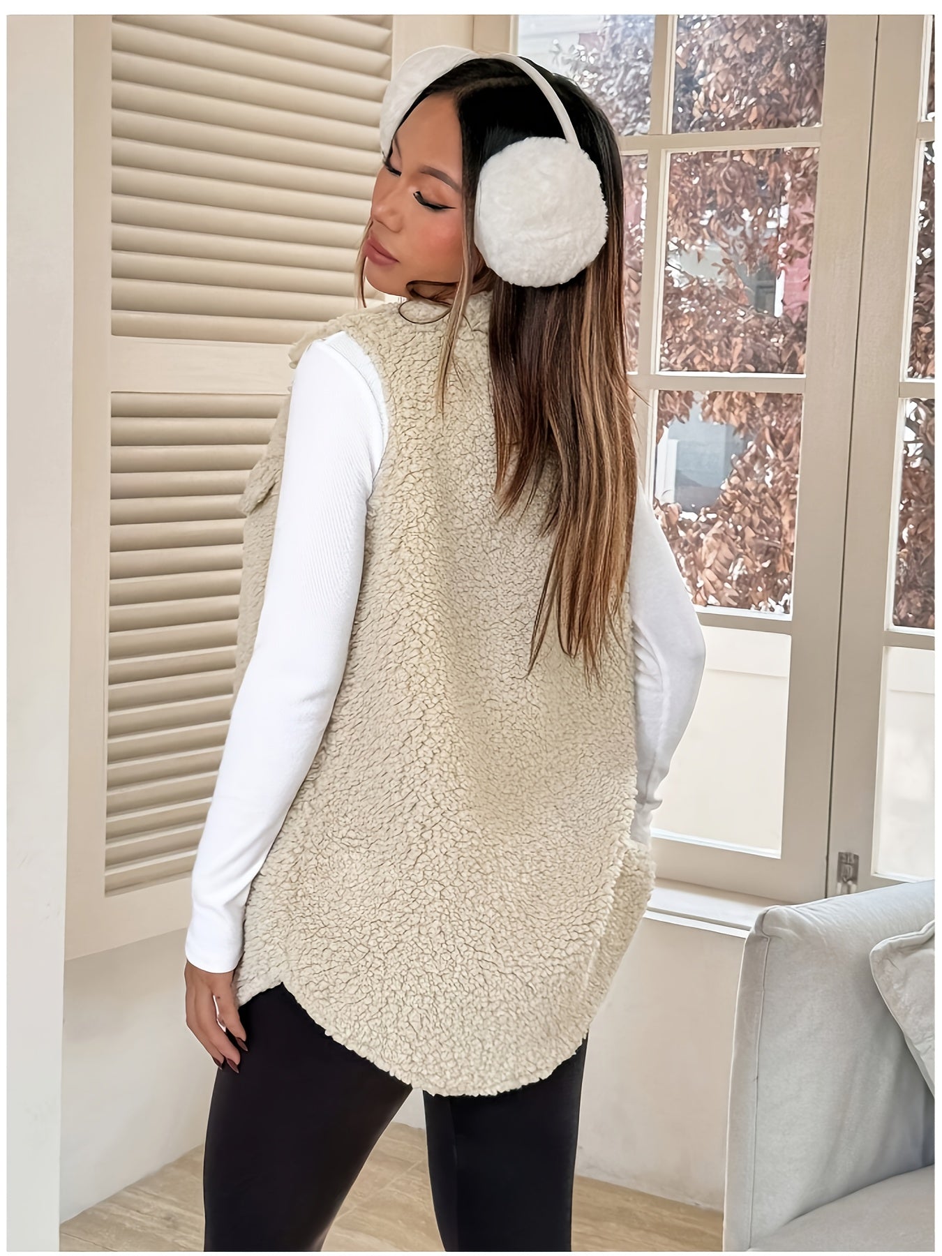 Pluche Vest – Mouwloos Laagje & Warme Zachte Structuur - Glamorix
