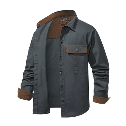 NOLAN – Lange mouwen overhemd met knoopsluiting en contrasterende manchetten voor een stijlvolle look