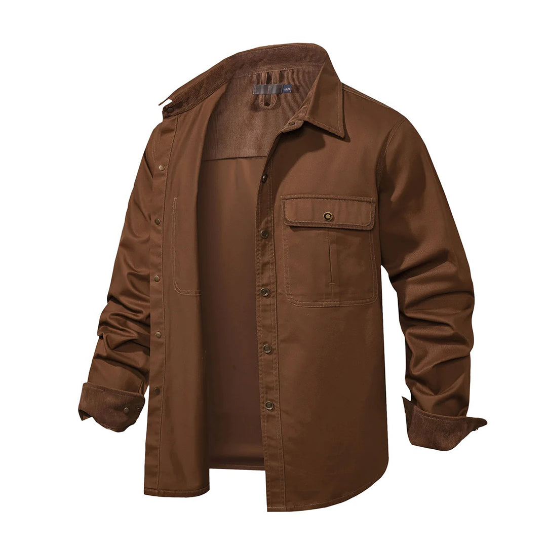 NOLAN – Lange mouwen overhemd met knoopsluiting en contrasterende manchetten voor een stijlvolle look