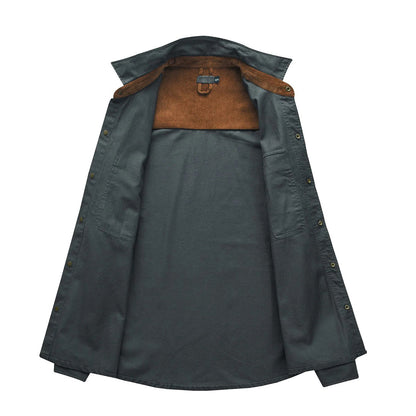 NOLAN – Lange mouwen overhemd met knoopsluiting en contrasterende manchetten voor een stijlvolle look