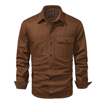 NOLAN – Lange mouwen overhemd met knoopsluiting en contrasterende manchetten voor een stijlvolle look