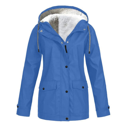 MARA – Abrigo impermeable de media longitud con forro de lana para mujer - Glamorix