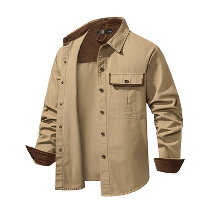 NOLAN – Lange mouwen overhemd met knoopsluiting en contrasterende manchetten voor een stijlvolle look