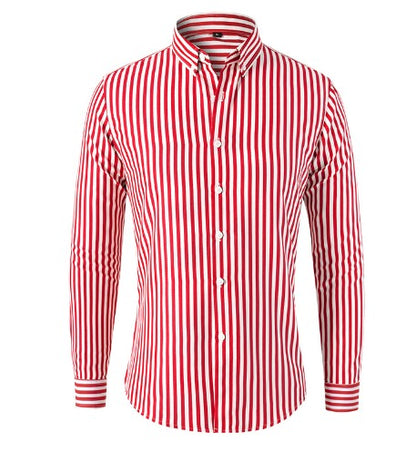 Herenoverhemd met verticale strepen en slanke fit – LEXFORD STRIPE - Glamorix