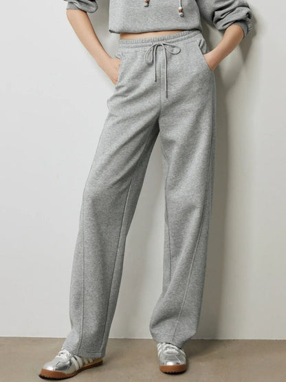 Comfortabele damesbroek met rechte pijpen en elastische taille – ELIAN PANTS - Glamorix
