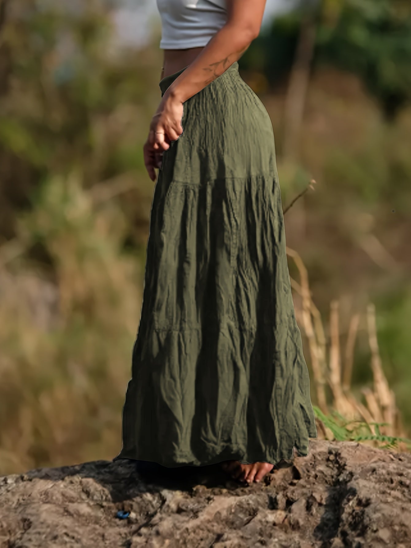 Rok – Uitlopende Vorm & Elastische Taille - Glamorix