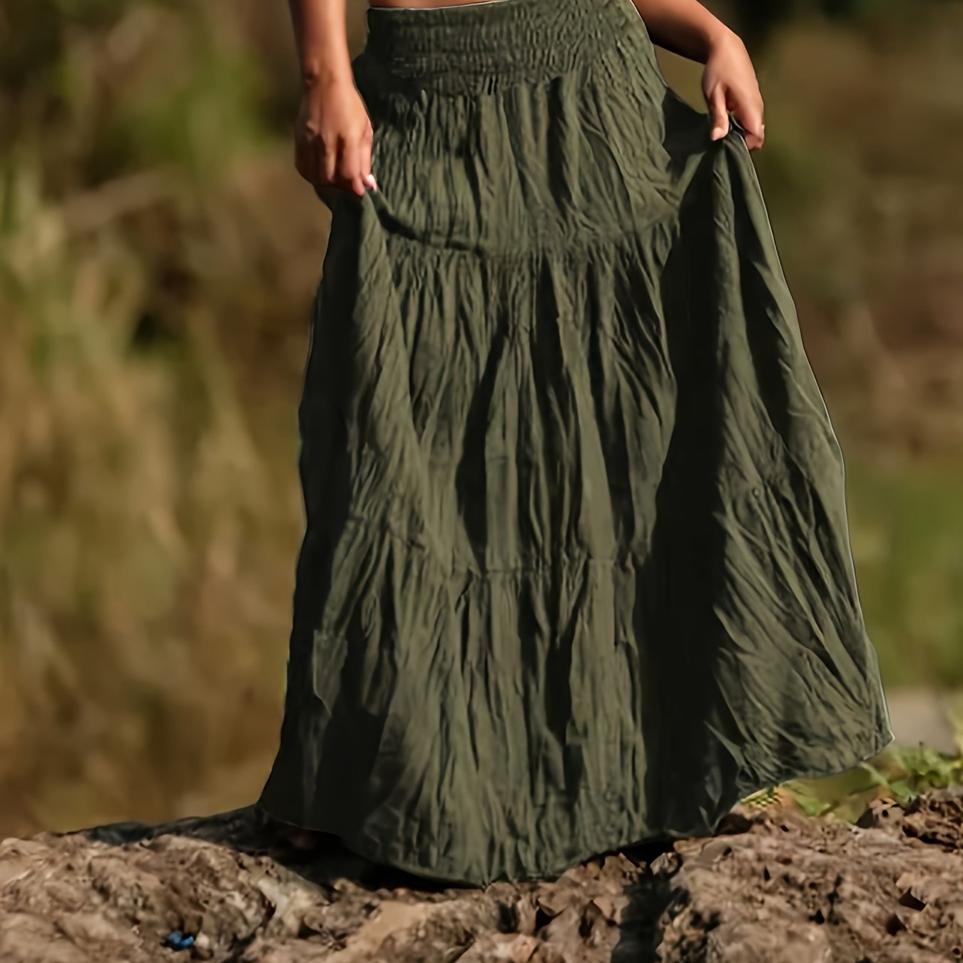 Rok – Uitlopende Vorm & Elastische Taille - Glamorix