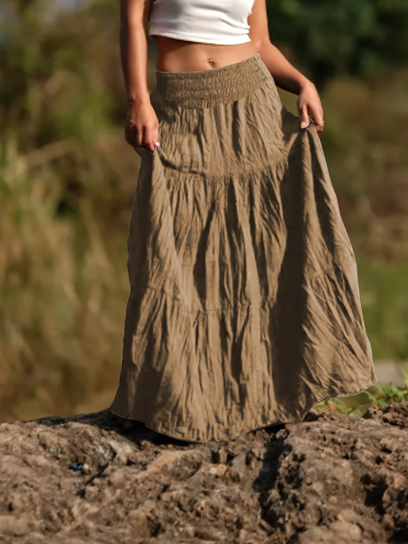Rok – Uitlopende Vorm & Elastische Taille - Glamorix