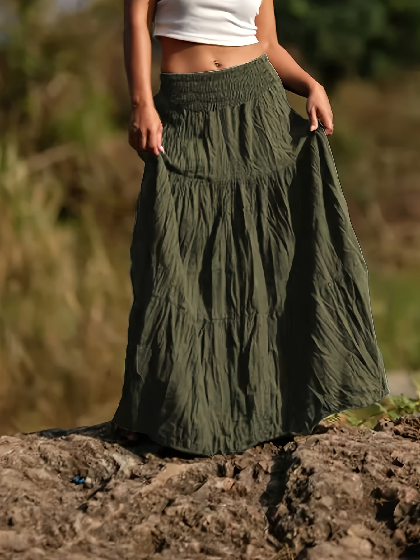 Rok – Uitlopende Vorm & Elastische Taille - Glamorix