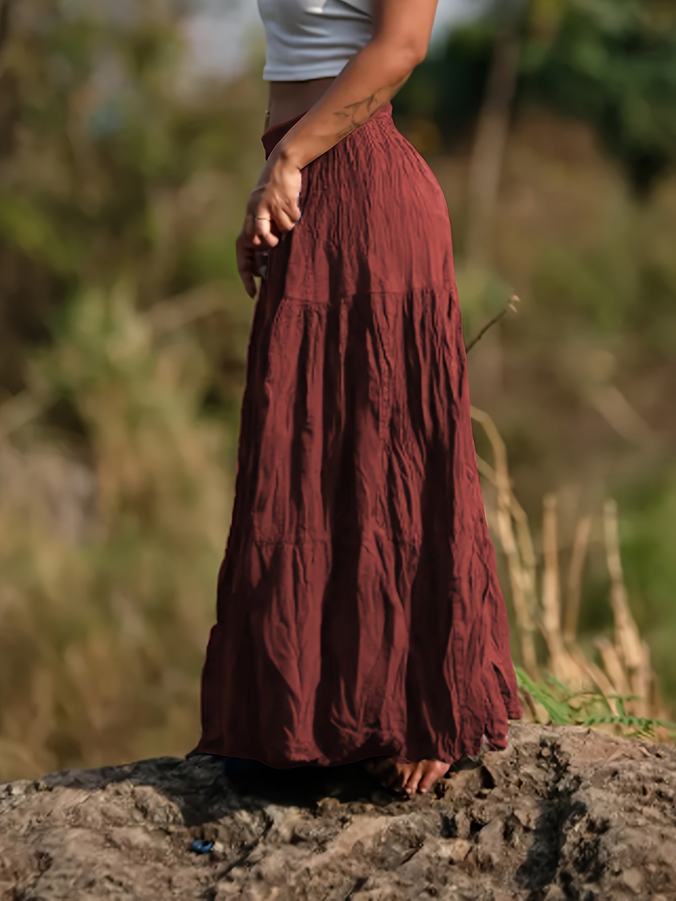 Rok – Uitlopende Vorm & Elastische Taille - Glamorix