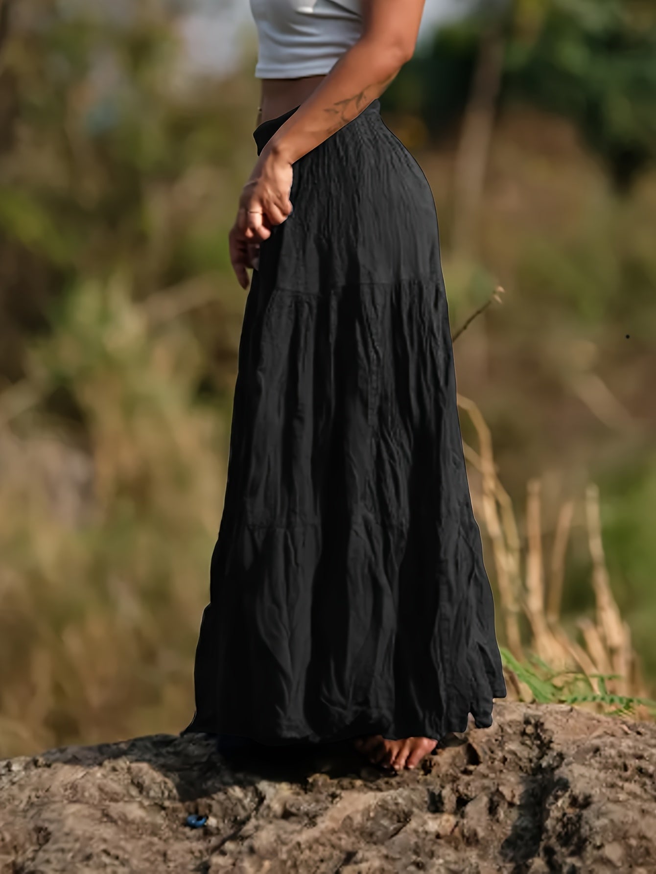 Rok – Uitlopende Vorm & Elastische Taille - Glamorix