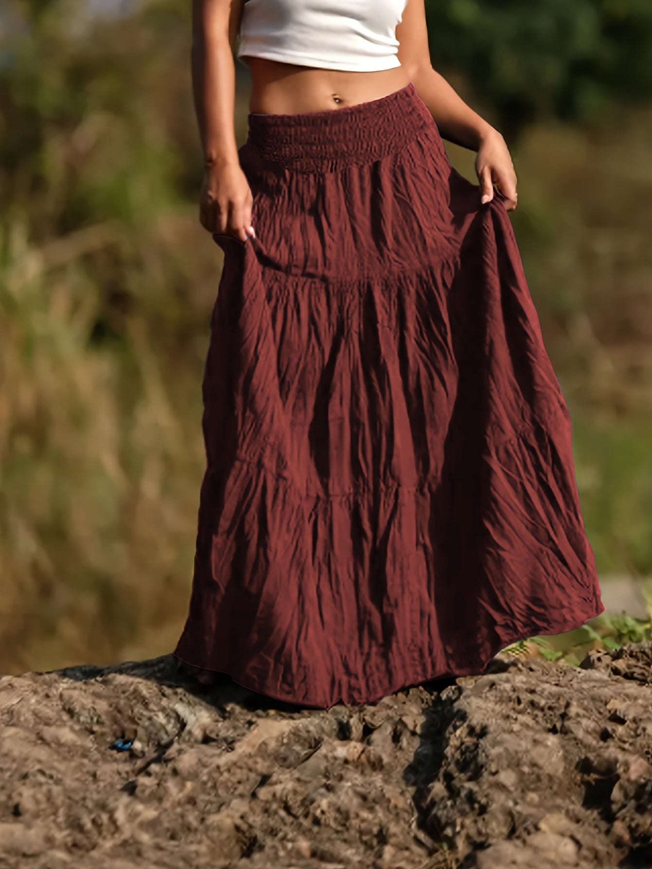 Rok – Uitlopende Vorm & Elastische Taille - Glamorix
