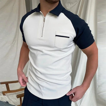 Getailleerd herenpoloshirt met moderne uitstraling – VERTON - Glamorix