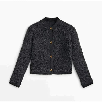LILITH - Damesvest met knoopsluiting en warme sherpa voering