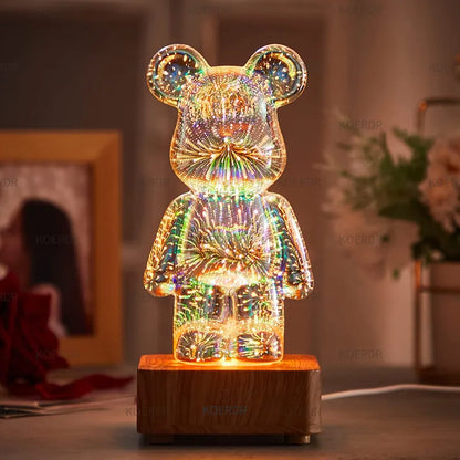 StarBear - Magische 3D Vuurwerk Projectie Sfeerlamp