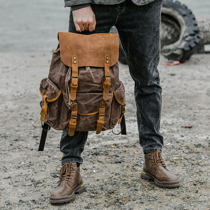 RAVENWOOD - Wandeltas van canvas en leer voor een stoere, stijlvolle look