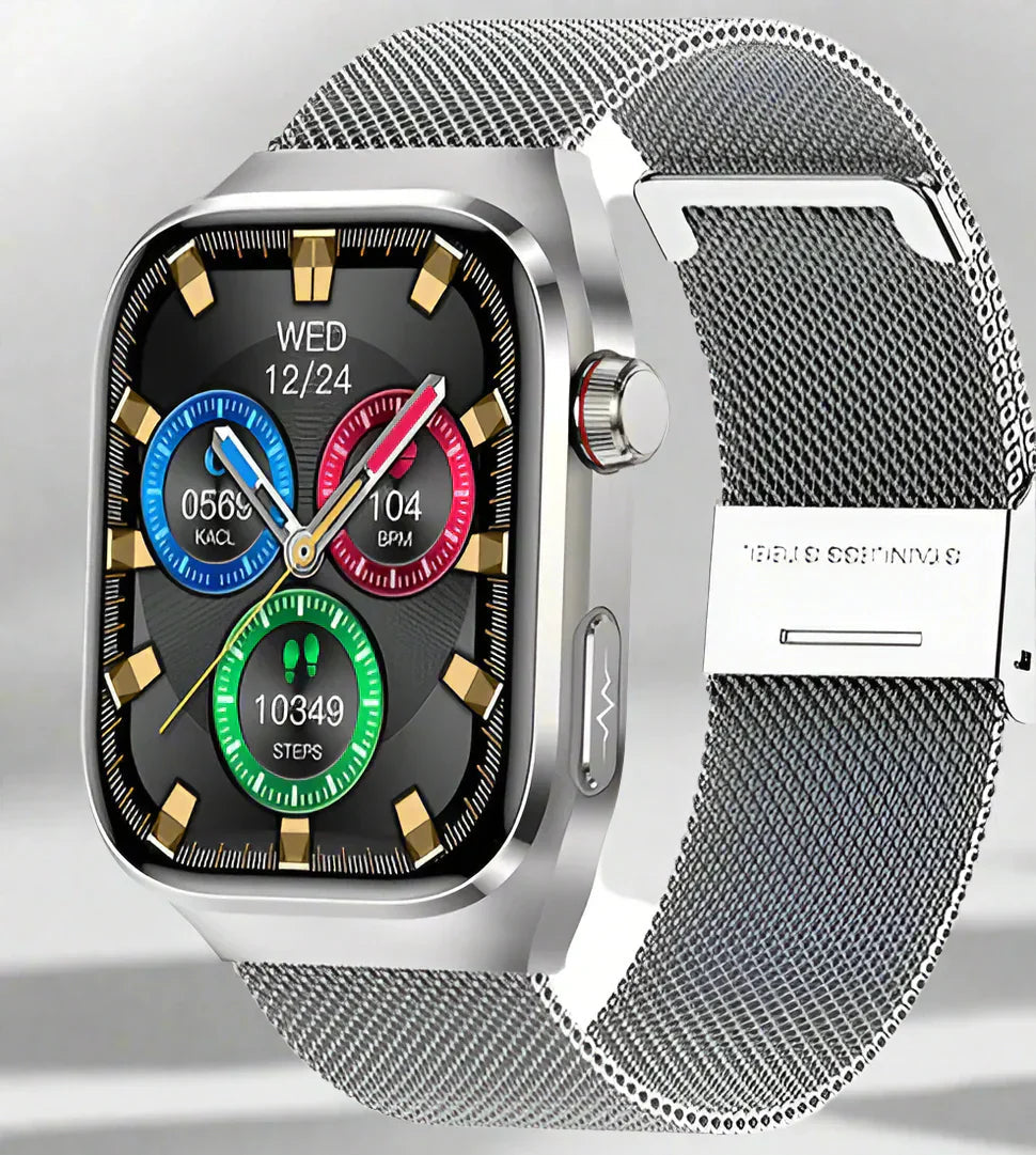 Gezondheids-smartwatch met ECG, bloedsuiker en AMOLED display – VITARIS ONE - Glamorix