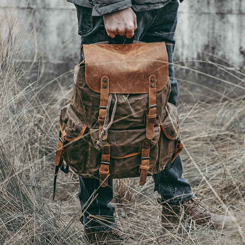 RAVENWOOD - Wandeltas van canvas en leer voor een stoere, stijlvolle look