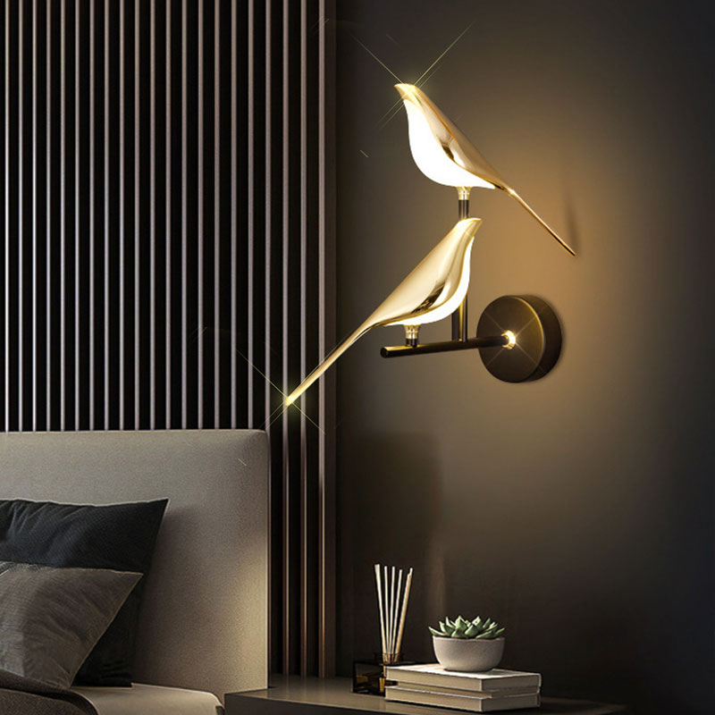 LUXBIRD – Chique Verchroomde Wandlamp/Plafondlamp met Vogelontwerp
