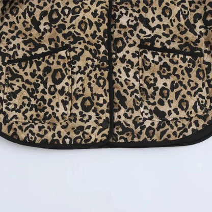 LUNA - Oversized damesjack met luipaardprint