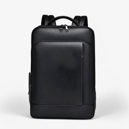 Luxe leren laptoprugzak met USB-poort – Montova Core - Glamorix