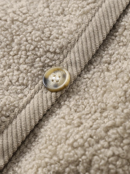 LILITH - Damesvest met knoopsluiting en warme sherpa voering