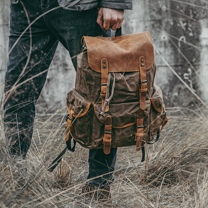 RAVENWOOD - Wandeltas van canvas en leer voor een stoere, stijlvolle look
