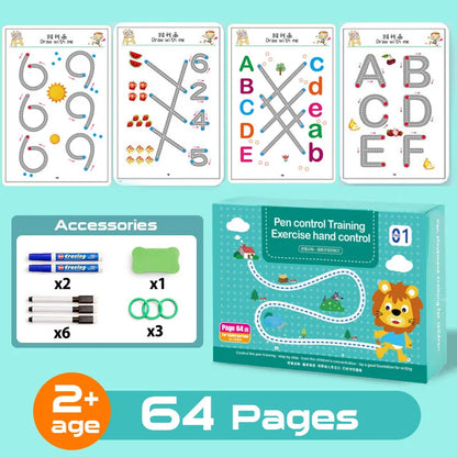 SPARKY - Educatieve werkboekenset voor kinderen met magische tracing