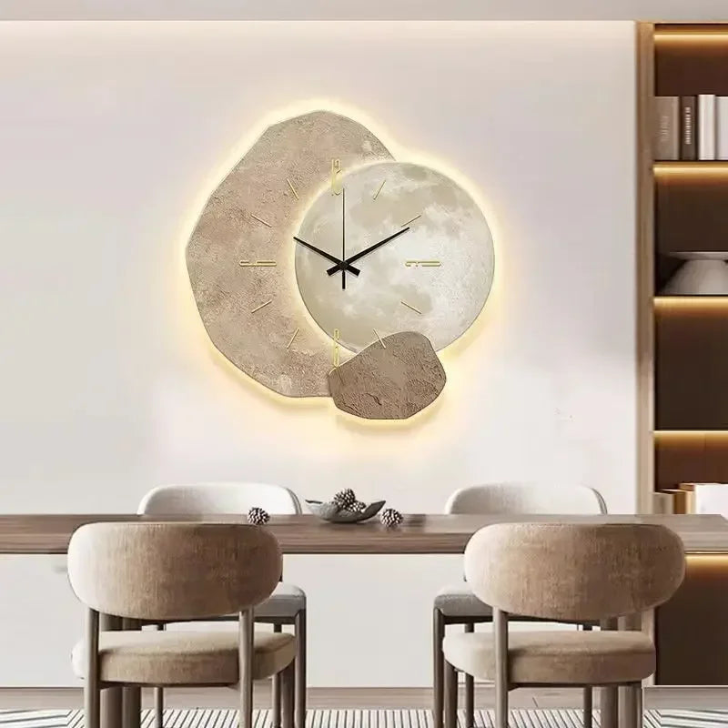 Minimalistische klok met rustgevend design en stille werking – CALMO TIME - Glamorix