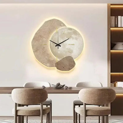 Minimalistische klok met rustgevend design en stille werking – CALMO TIME - Glamorix