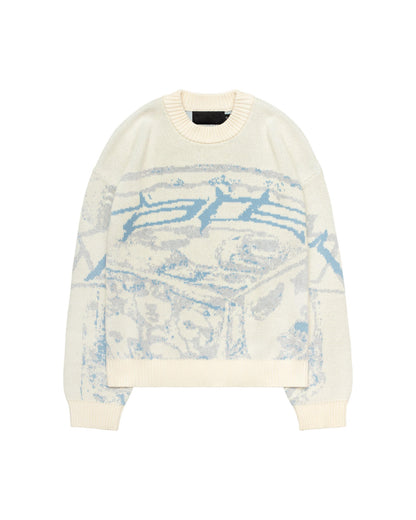 ARIEL - Gebreide trui met grafische print voor dames
