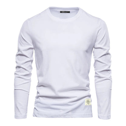 Comfortabel heren T-shirt met lange mouwen en ronde hals – ARDEN CORE - Glamorix