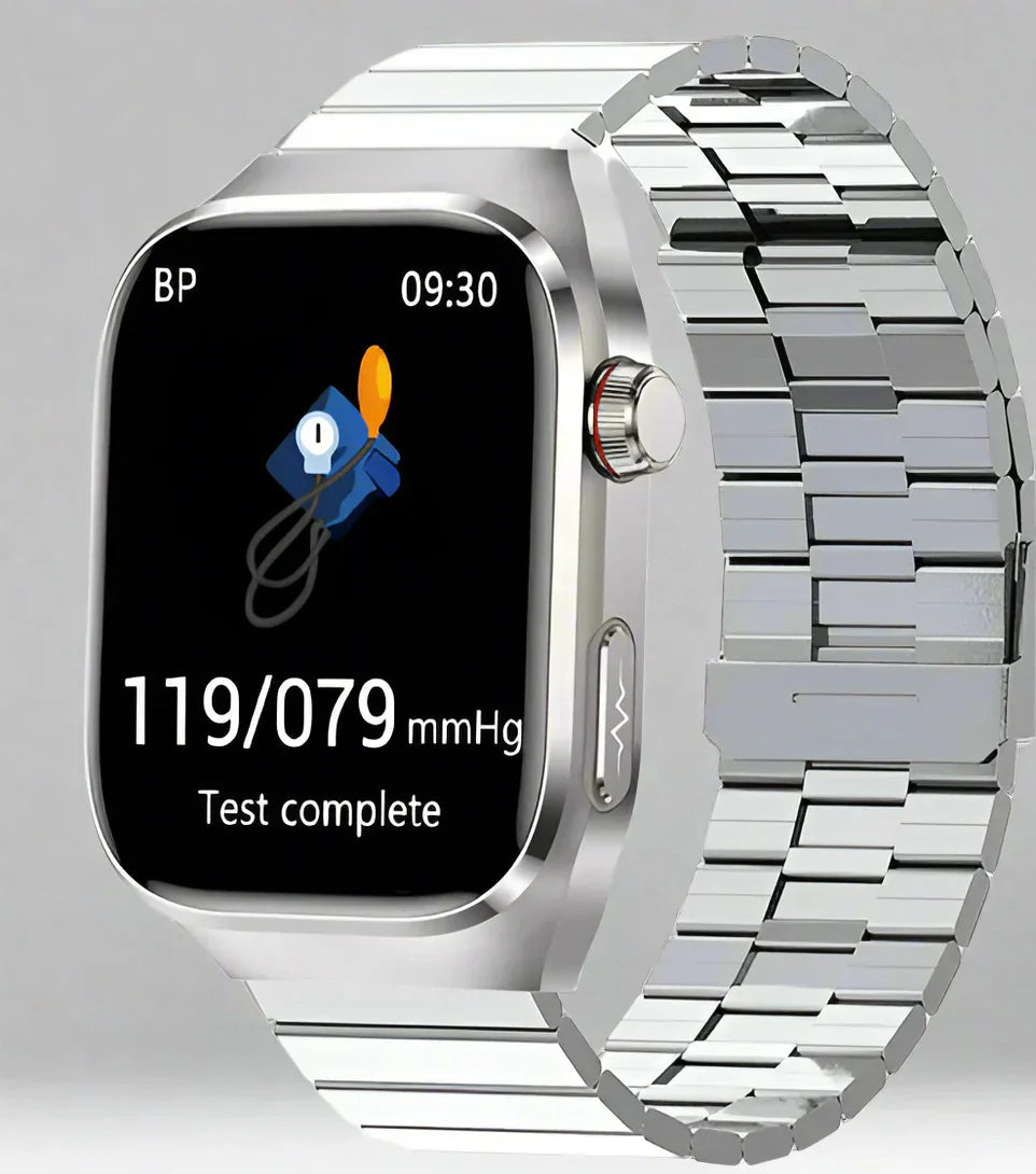 Gezondheids-smartwatch met ECG, bloedsuiker en AMOLED display – VITARIS ONE - Glamorix