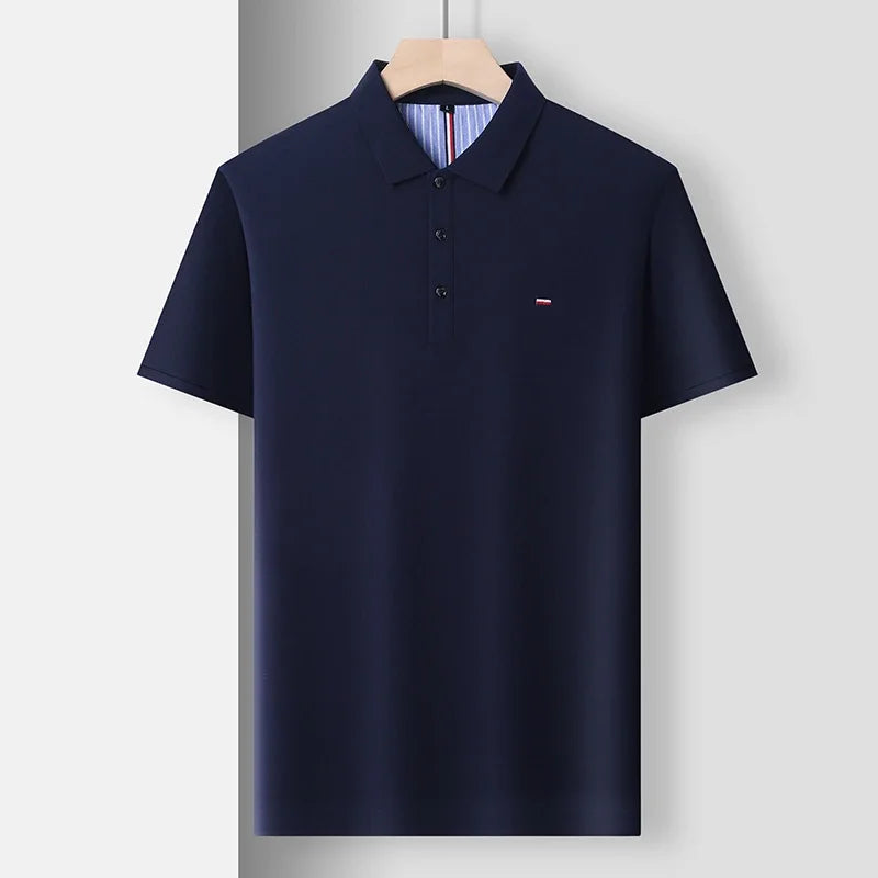 Klassieke herenpolo met comfortabele pasvorm en verfijnde kraag – NATHAN HERITAGE - Glamorix