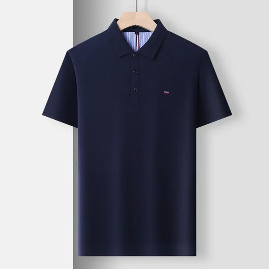 Klassieke herenpolo met comfortabele pasvorm en verfijnde kraag – NATHAN HERITAGE - Glamorix