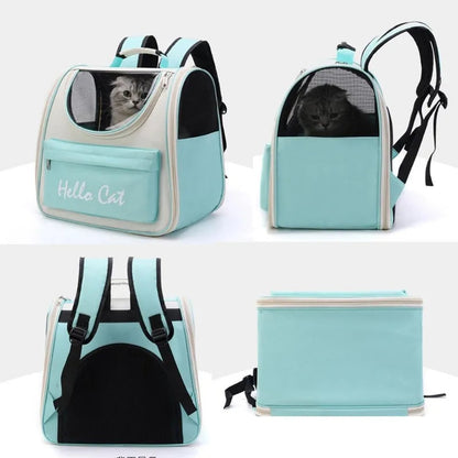 Ademende outdoor kattenrugzak met panoramavenster – PurrGo Explorer - Glamorix