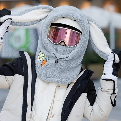 BUNNY – Schattige wintermuts met konijnenthema en oorflappen