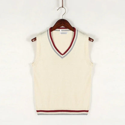 VESTON - Dikke Mouwloze Gebreide Pullover met V-Hals voor Heren