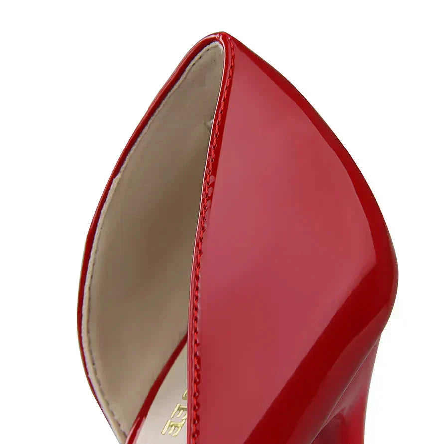 Dames pumps met hoge hak en uitgesneden zijkant – VELARA CUTOUT - Glamorix