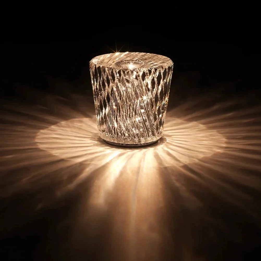 LUMICRYSTAL - Lamp met ijzeren basis en kristallen accenten