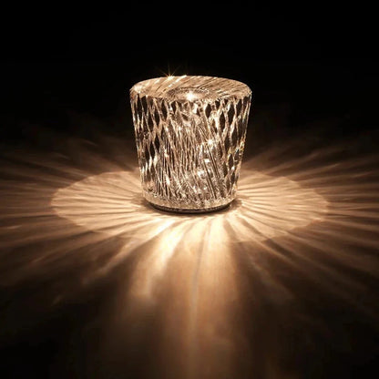 LUMICRYSTAL - Lamp met ijzeren basis en kristallen accenten