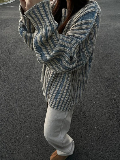 LORELEI - Oversized gestreepte gebreide trui voor een comfortabele en trendy look